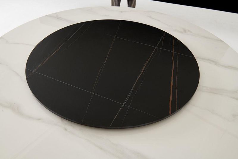 Modern Furniture Round Dining Table with Marble Sintered Stone