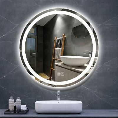 Factory Cheap LED Smart Touch Cosmetic Vanity Mirror Bathroom Wall Round Mirrors with LED
