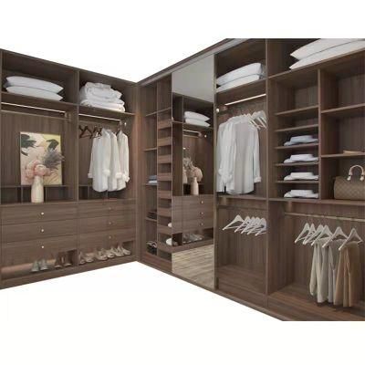 Unique Design Bedroom Furniture Modern Walk in Closet Customized Door Wood High Quality Wardrobe