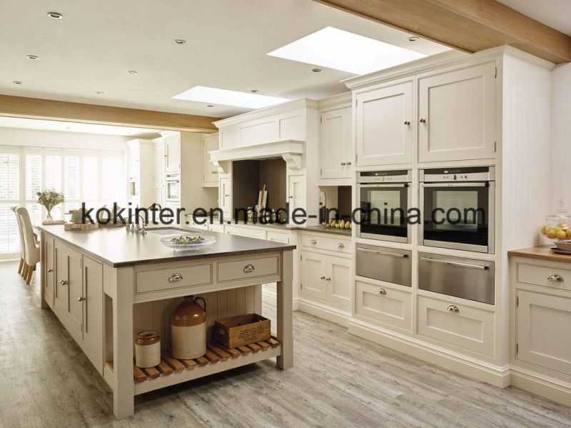 PVC Coated Modular Modern Kitchen Cabinets White Shaker
