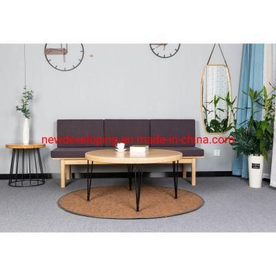 Black Metal, Natural Bamboo Panel Coffee Table Living Room Modern Furniture