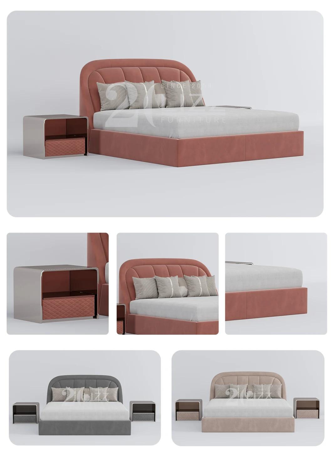 Factory Wholesale Wooden Home Furniture Modern Luxury King Size Bed for Bedroom Set