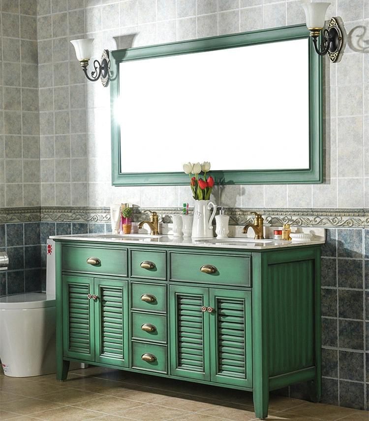 Modern Emerald Color Hot Selling Bathroom Vanities Furniture with Mirror