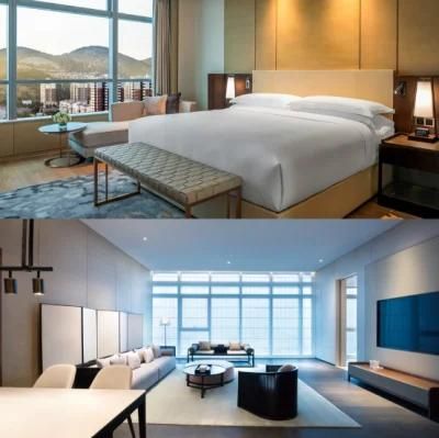 5 Stars Complete Luxury Solid Wood Modern Design Hotel Furniture Bed Bedroom Sets for Hilton Hotel (GLB-20170831002)