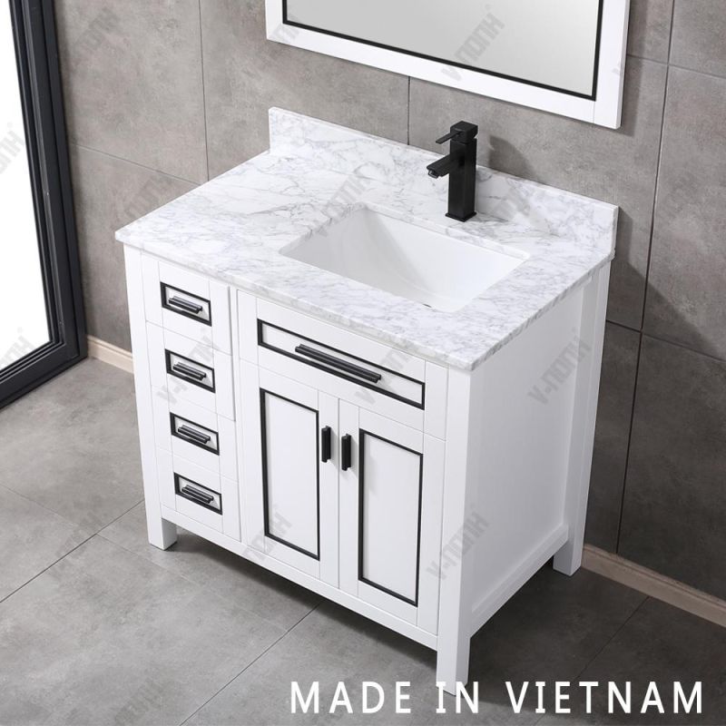 Made in Vietnam Modern Style Bath Cabinet Furniture with Mirror