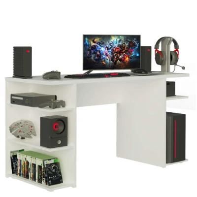 Computer Desk with Shelves, Home Office Desk Writing Workstation for Large Monitor Stand, Gamer Table Wood Desk, Gaming Computer Desk