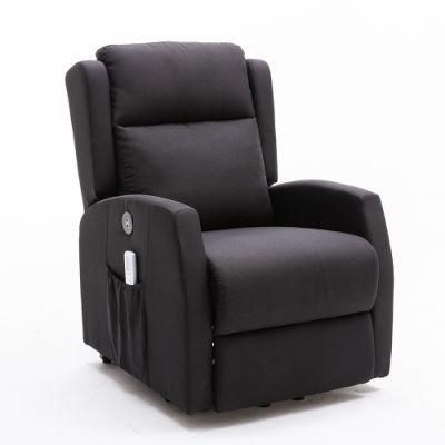 Living Room Sofa Home Furniture Linen Fabric Reclining Lift Chair for The Elderly with USB Charger