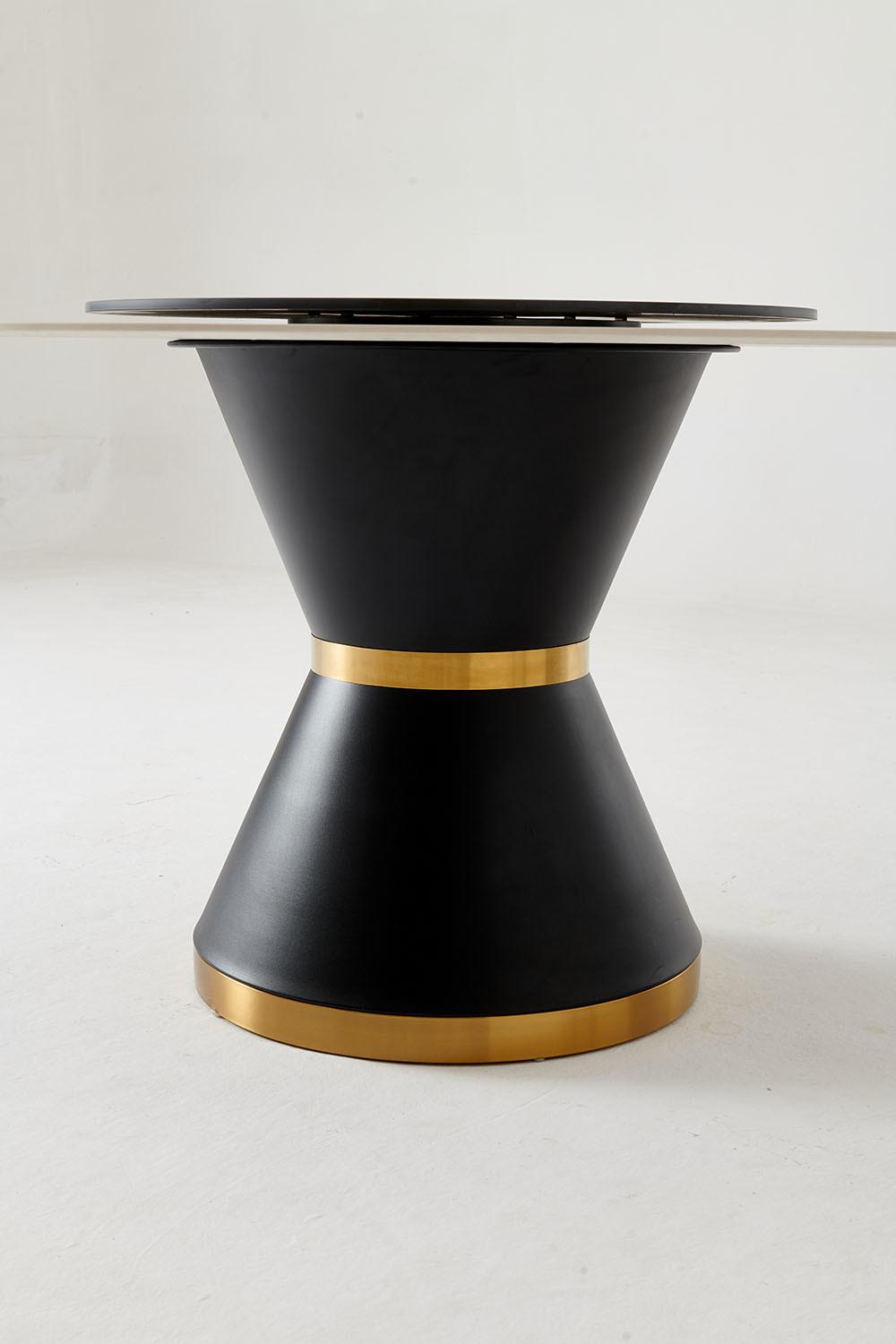 Modern Furniture Round Dining Table with Marble Sintered Stone