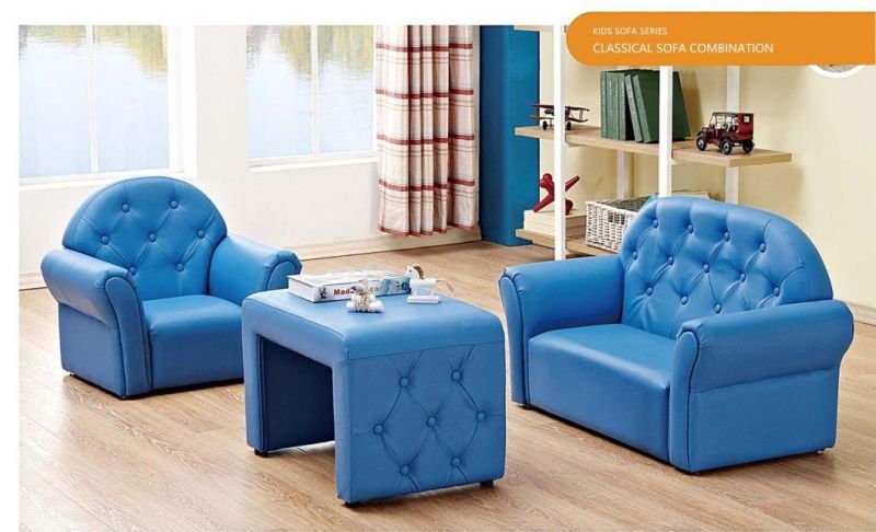 Double Seat PVC Kids Furniture Sofa, Children Colorful Sofa, School Furniture Kindergarten Sofa, Nursery Center Sofa, Day Care Center Sofa