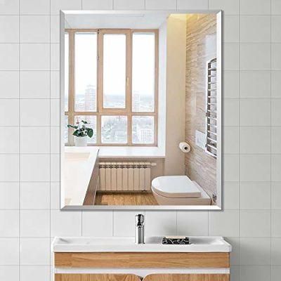 Jinghu China Factory Bathroom Beveled Edge Mirror Both Horizontal &amp; Vertical Wall Mounted Mirror Frameless Furniture Mirror