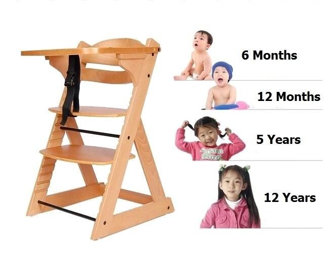 Wooden Dining Chair Baby High Chair
