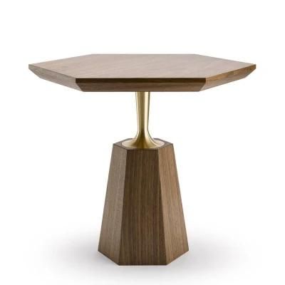 Hotel Public Area Furniture Cheap Unique Wooden Modern Round Coffee Side Table (KL C07)