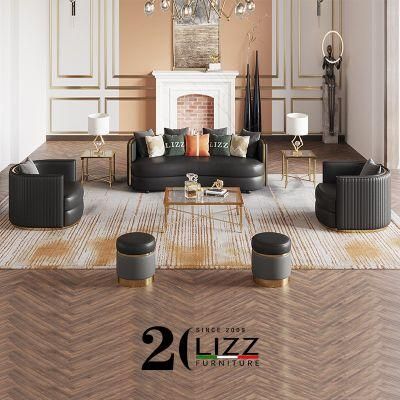 Dubai Royal Luxury Home Living Room Furniture Velvet Fabric Sofa Set