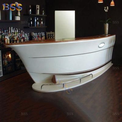 Cool Home Bar Counter Unique White Ship Boat Shape Bar for Home