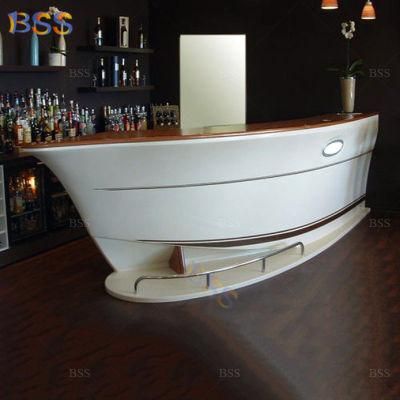 Cool Home Bar Counter Unique White Ship Boat Shape Bar for Home
