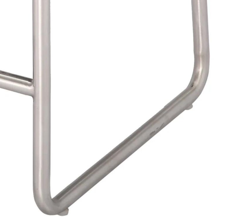 Metal Stainless Steel Leather Seat Casual High Chair for Europe Home Hotel Villa Stool