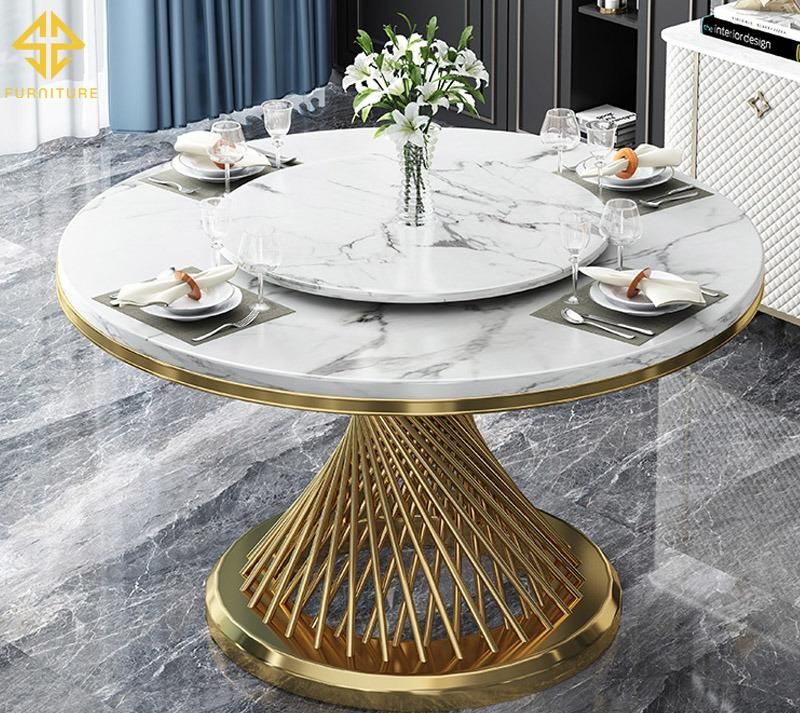 Luxury Golden Coffee Table Dining Table for Home Furniture