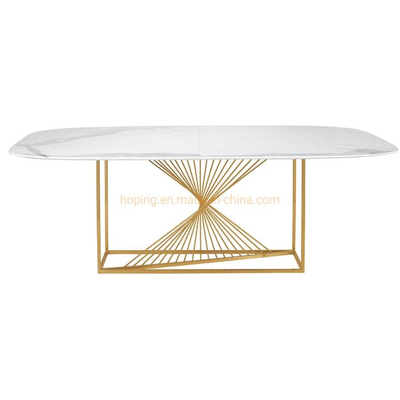 Villa Customized Honeycomb Hollow Stainless Steel Golden Polished Corner Side Table Console Table