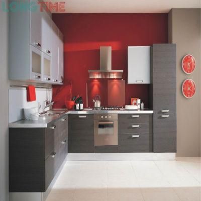 Stainless Steel Finish Cupboard Wooden Wall Cabinets Melamine Kitchen Cabinet