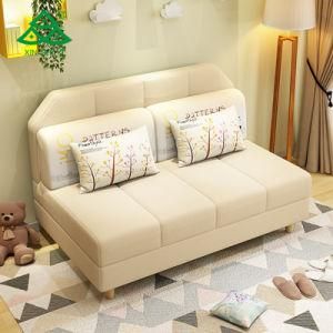 New Model Fabric Cushion Living Room Wooden Sofa Set