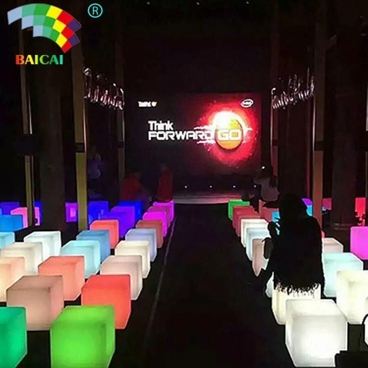 LED Light Cube Chair for Bar Garden Nightclub Hotel