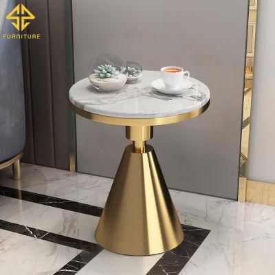 Luxury Golden Coffee Table Dining Table for Home Furniture