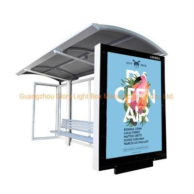 Modern Design Multifunctional Functions LED Light Box Bus Station Shelter