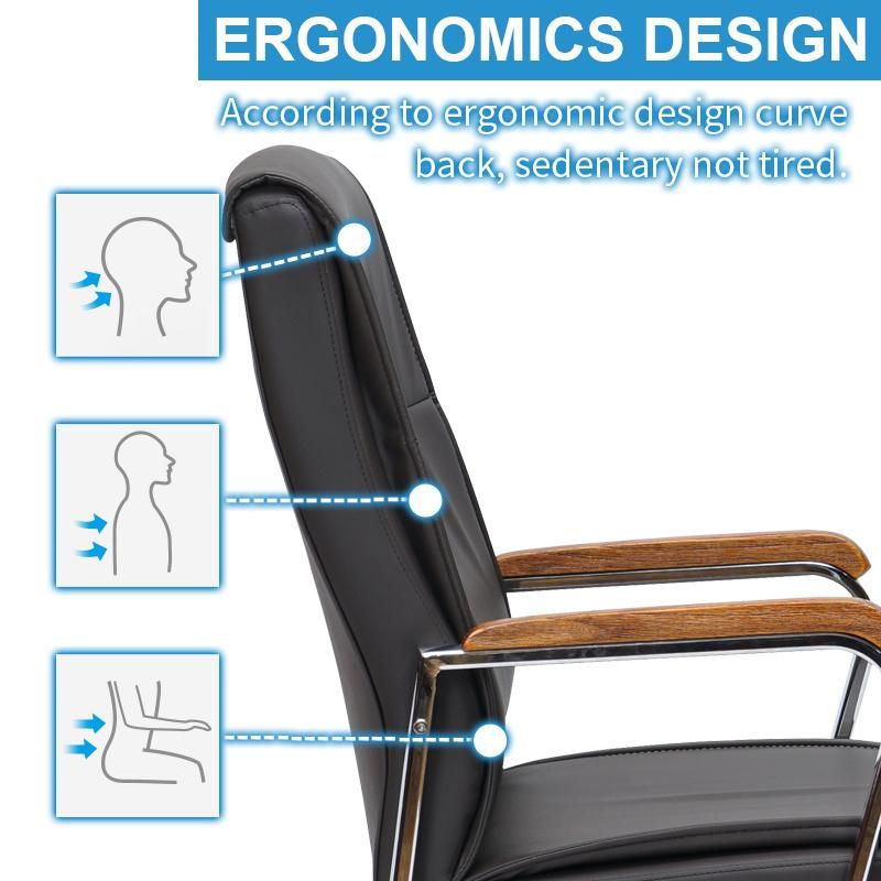 Home Office Furniture Boss Manager PU Leather Executive Computer Simple Office Chair