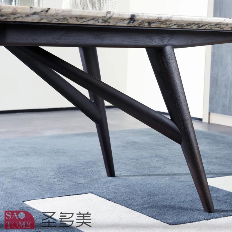 Italian Style Marble Dining Table for Modern Hot Selling Families and Hotels