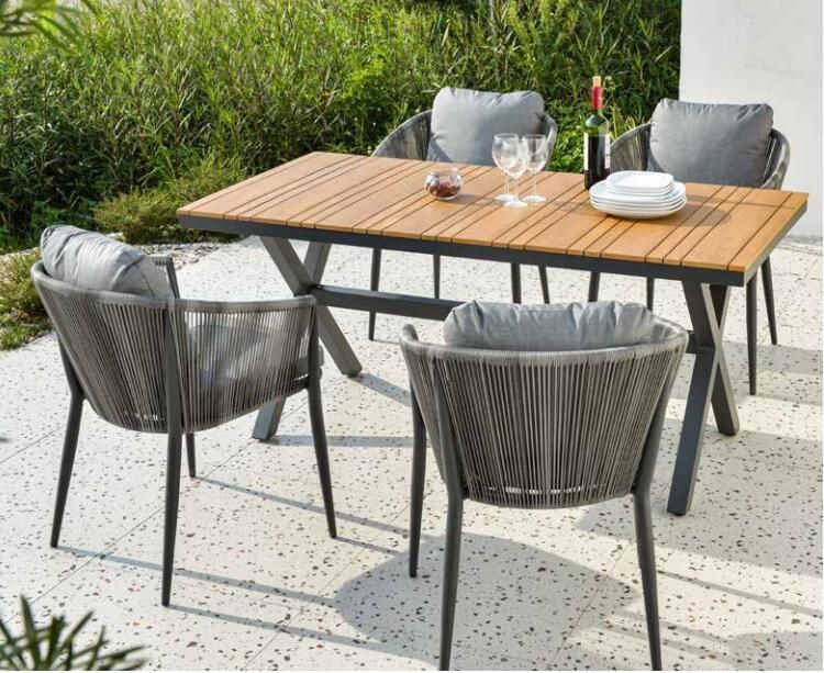 Luxury Commercial Hotel Restaurant Outdoor Dining Table and Chair Modern Garden Furniture Set