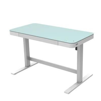 Adjustable Glass Desk for Home Office Ergonomic Furniture