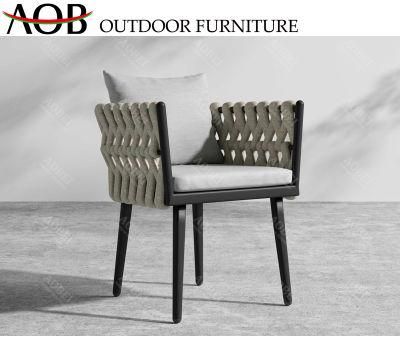 Modern Outdoor Restaurant Garden Home Hotel Resort Patio Hospitality Project Rope Dining Chair Furniture