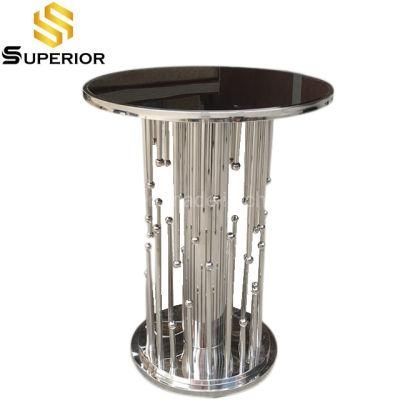 2020 New Arrival Mirror Top Silver Bar Furniture Cocktail Table