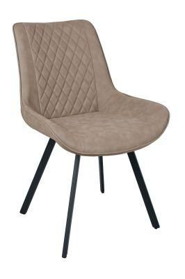 China Wholesale Home Europen Style Steel Furnitures Fabric Beautiful Upholstered Dining Chair