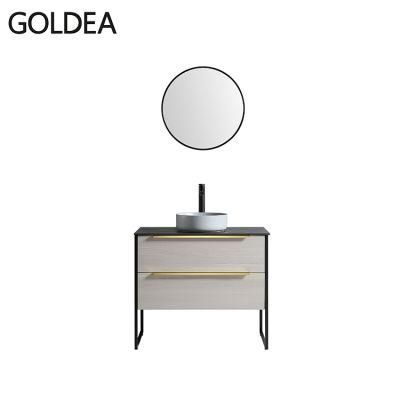 Factory Goldea New Hangzhou Bathroom Basin Cabinet Mirror Cabinets Wooden Vanity Furniture