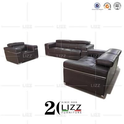 Hot Selling Contemporary Designer Modular Home Living Room Furniture Set Luxury PU Leather Sofa