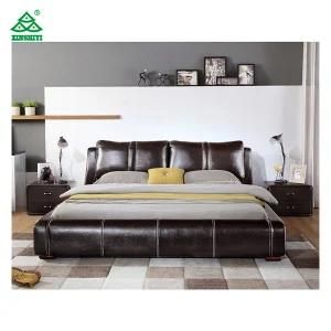 European Design PU Leather Wooden Queen Bed Models, Queen Size Bed
