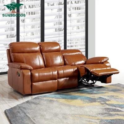 Chinese Sofa Furniture Factory Wholesale PU Leather Recliner Sofa Home Furniture