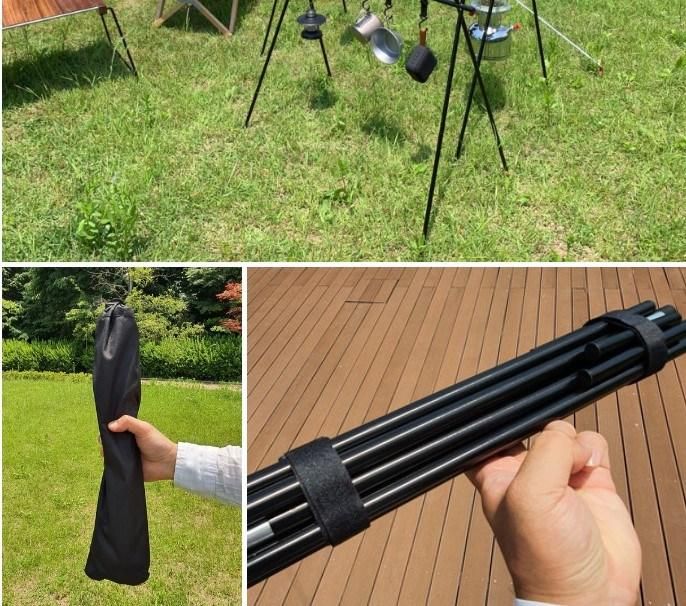 Hot-Selling Ultralight Hanging Rack Outdoor Campfire Tripod with Hook