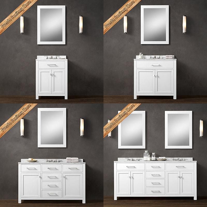 Fed-1986 72 Inch Best Selling Double Sinks White Finishing Modern Bathroom Furniture
