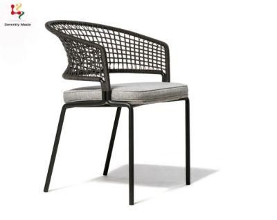 Modern Style Metal Frame Outdoor Sofa Customizable Patio Garden Leisure Rope Chair Set Furniture