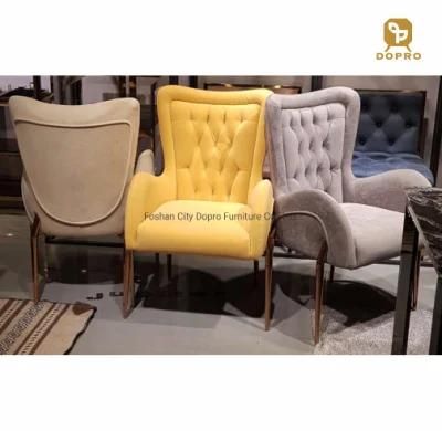 Luxury Leisure Modern high Quality Metal Finish Single Sofa Chair for Hotel