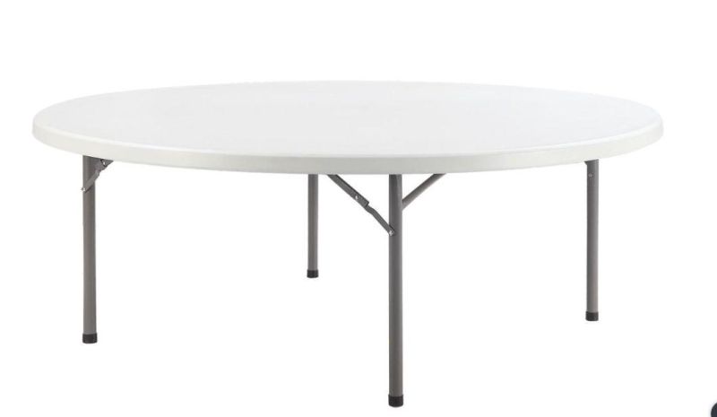 72 Inches Big 6FT Folding 180cm Restuarant Hotel Furniture in Round Table for Catering Marble Dinner Table for 10 Seater Celebration and Family Indoorfurniture