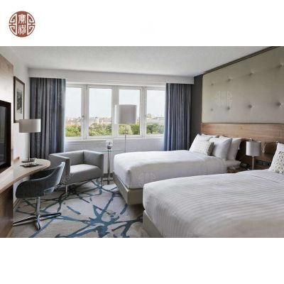 Modern Grey Hotel Bedroom Furniture Comfortable Bed Room Set