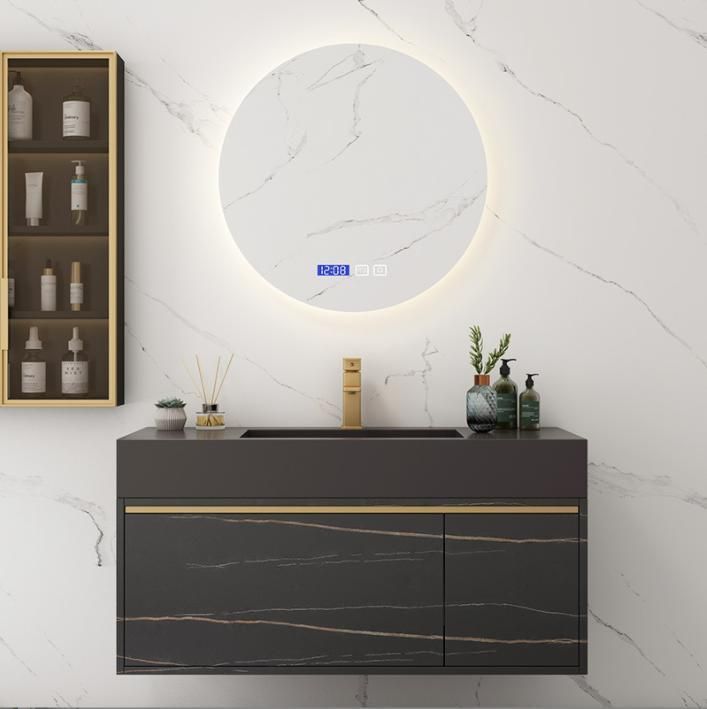 Nordic Bathroom Cabinet Combination Light Luxury Rock Board Modern Simple Bathroom Cabinet