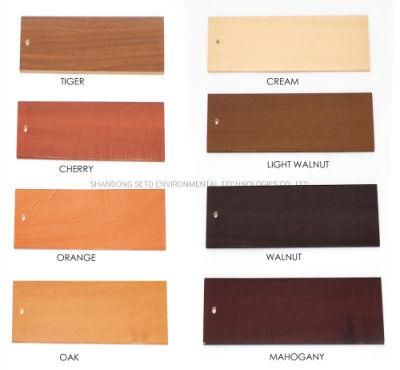 Multicolor Roller Shades Luxury Thick PVC Fuax Wood Grain Waterproof Fireproof Blinds for Office Kitchen Washroom Custom Size