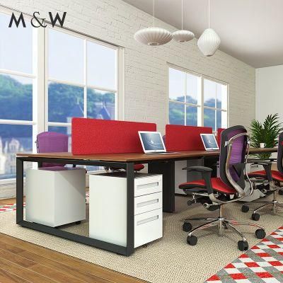 New Product Wooden Table Design Wooden Desk Wood 6 Person Workstation Office Furniture