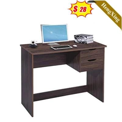 Modern Design High Quality Dark Log Color School Office Furniture Wooden Storage Computer Table with Drawers