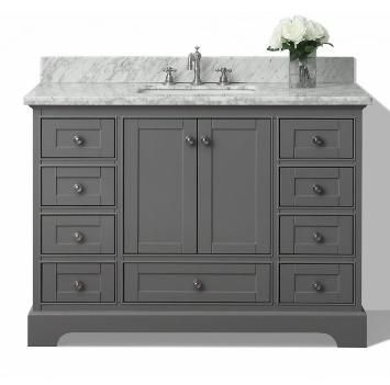 Market Design Single Sink Bathroom Vanity with Marble Top