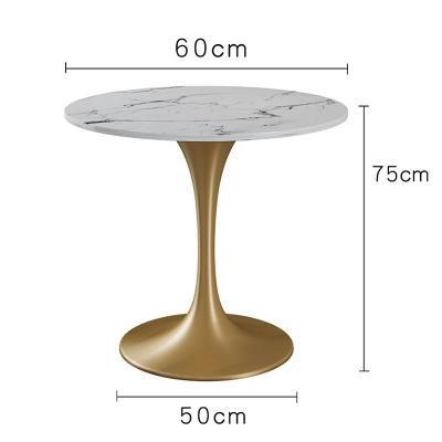 Modern Minimalist Style Negotiation Table Sales Office Marble Round Table 0536